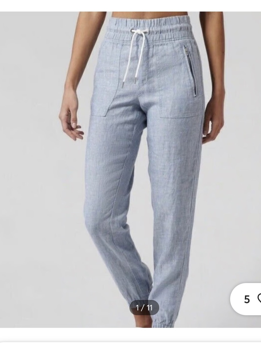 Althea Cabo linen Drawstring Jogger Pants